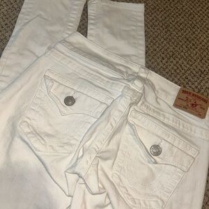 True Religion Women's Boot Cut White Jeans